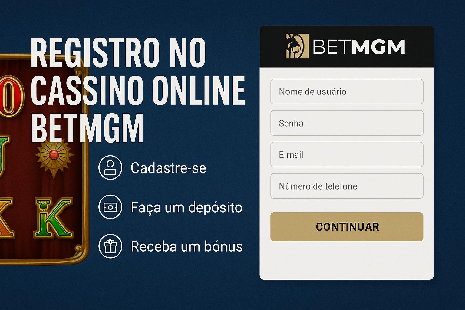 Não Perca tempo, o rRgistro na site BETMGM